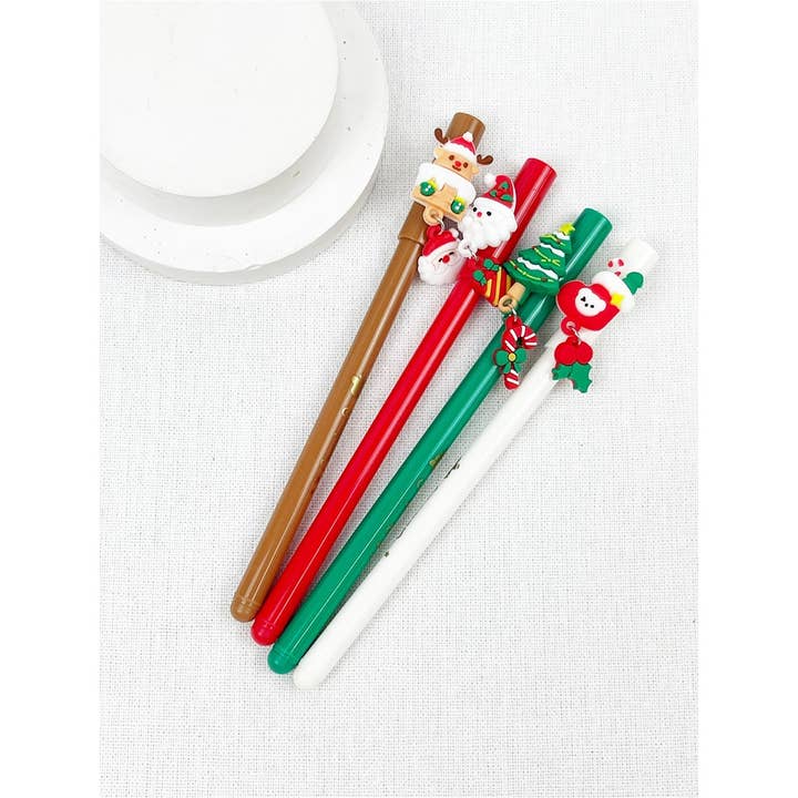 MIX COLOR Christmas Character Charm Ballpoint Pen for wholesale on Faire