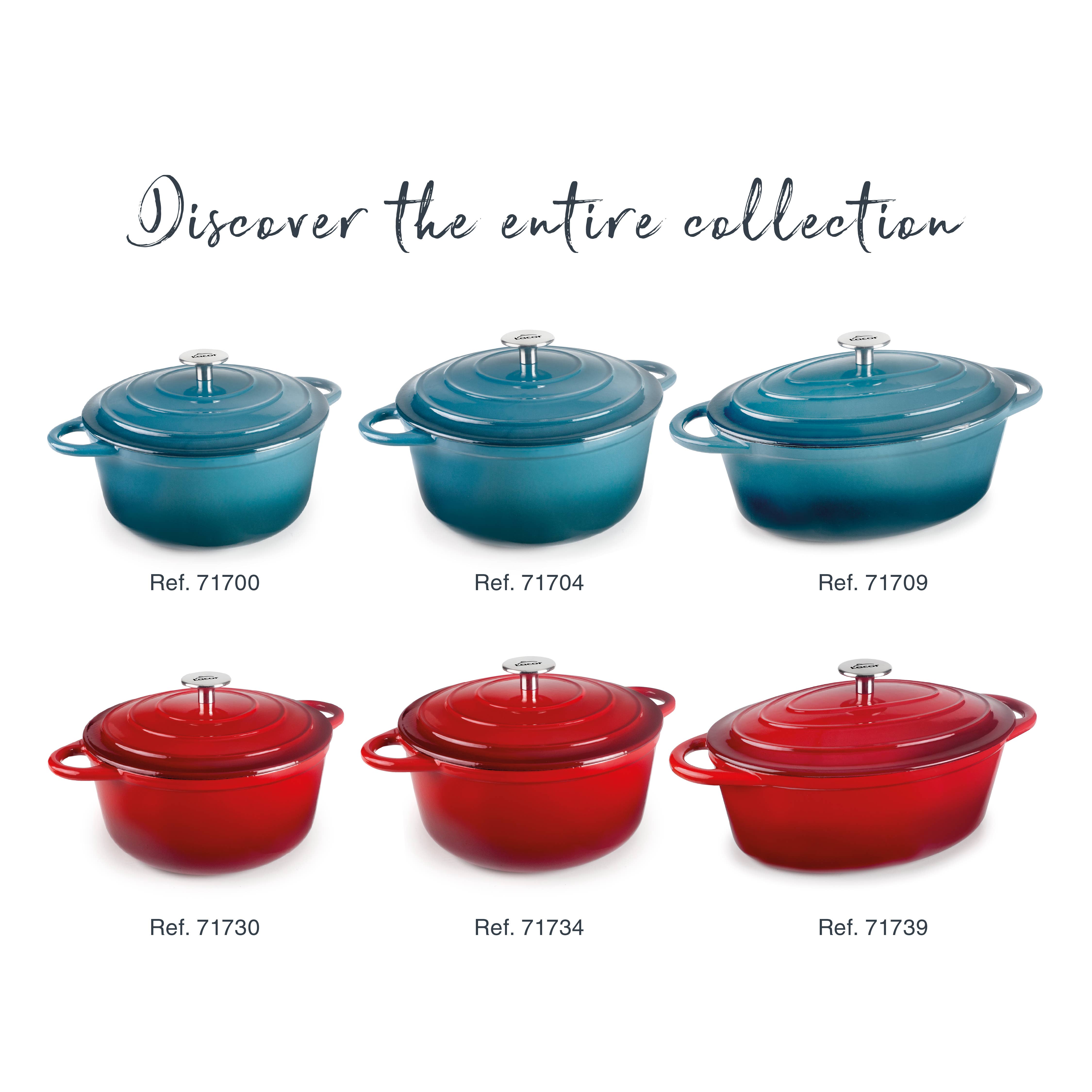 LACOR MENAJE PROFESIONAL S.L. - Wholesale Cooking Pot - CAST IRON RED CASSEROLE6