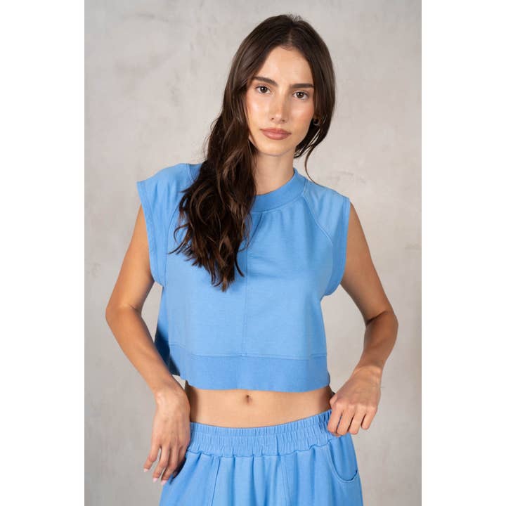 Canotta Muscolare Cropped con Girocollo CM Terry per la vendita all'ingrosso da parte di lalamia