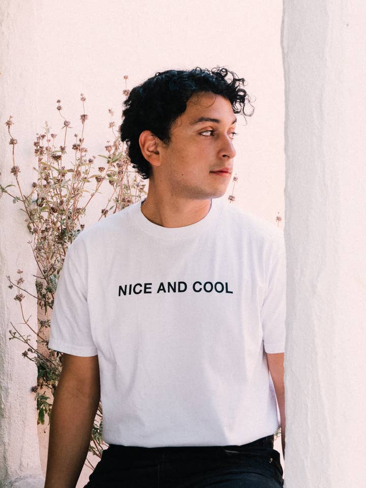 Nice and Cool Tee- White for wholesale by Salt Surf