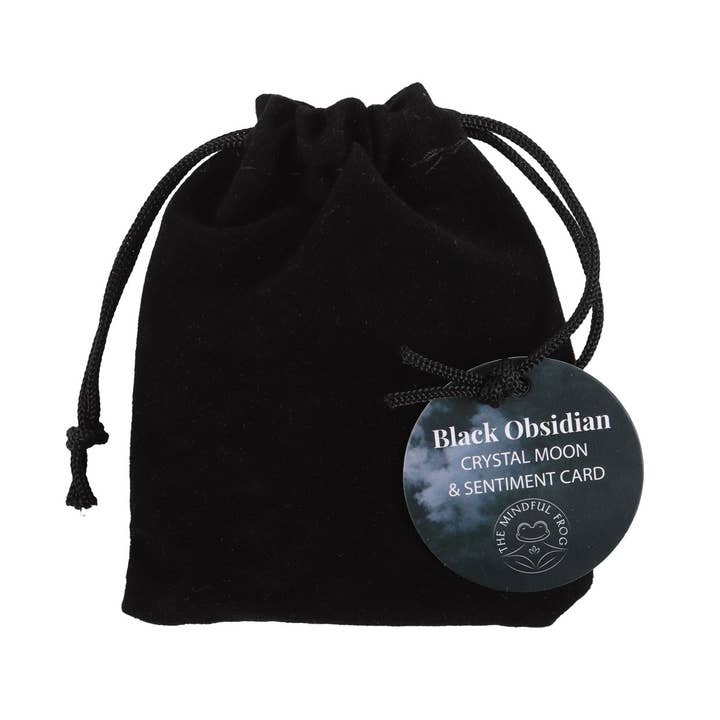 Something Different Wholesale - Wholesale Spiritual Stone/Crystal - The Darkest Nights Black Obisidian Moon in a Bag