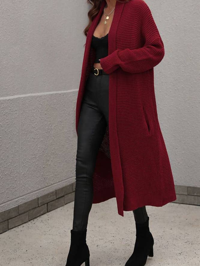 UNISHE - Vente Cardigan – femme - Cardigans ouverts longs unis MY02118