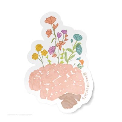 Candid Society - Venta al por mayor Pegatina - Cerebro Floreciendo - Premium Sticker
