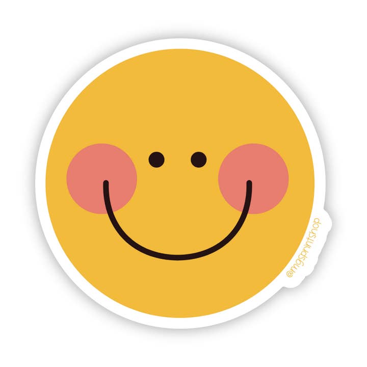 Sticker visage souriant pour la vente par Wickline's