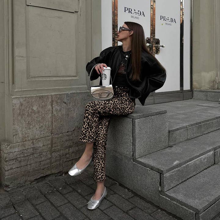 Leopard Print HighWaist WideLeg Pants Spring 2025 for wholesale on Faire5