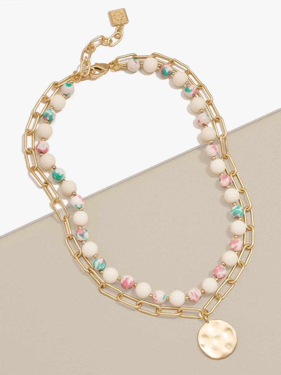 ZENZII Jewelry - Wholesale Pendant/Charm Necklace - Mixed Bead & Links Layered Pendant Necklace7