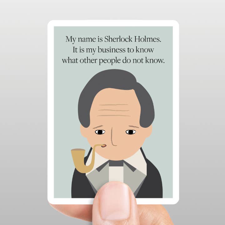 Sherlock Holmes Die-Cut Vinyl Sticker for wholesale by Mint Parcel