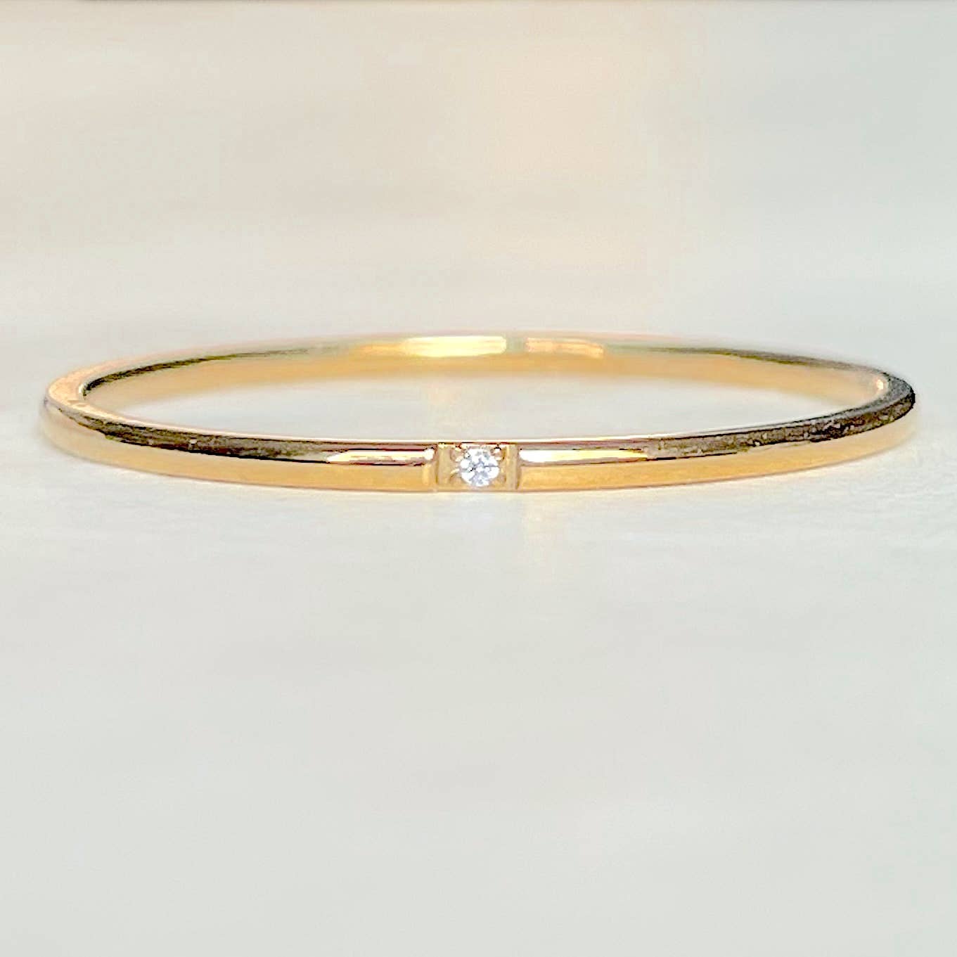 Blueyejewelry – Großhandel Band/Stapelring – Fainty Goldring — Wasserdichtes dünnes Goldband — Diamantring4