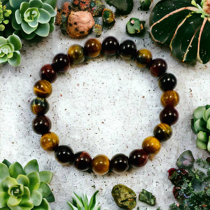 Bracciale multicolore Occhio di Tigre per la vendita all'ingrosso da parte di Amethyst Treasures