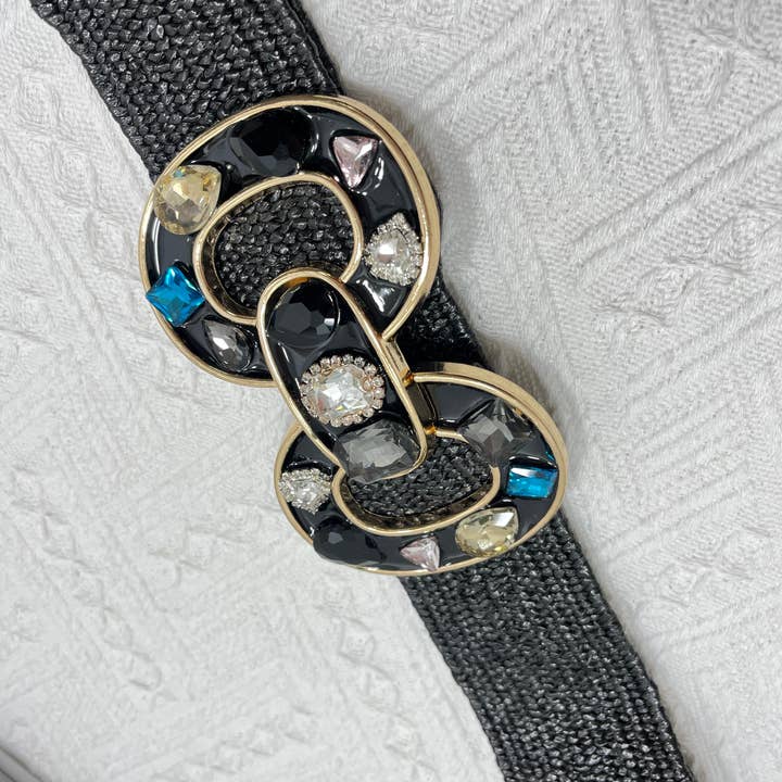 SWEET MAGIC MODA Y COMPLEMENTOS – Cinto - Mulher por atacado – Cinto de ráfia ajustável - pacote com 2 unidades2