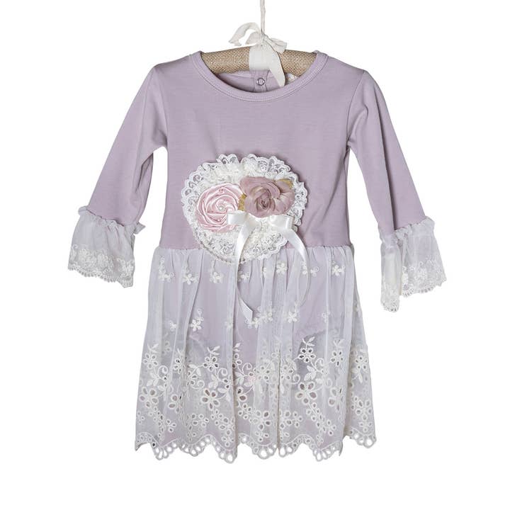 Vestido de pañal Genevie para bebés de Frilly Frocks para venta al por mayor de Haute Baby