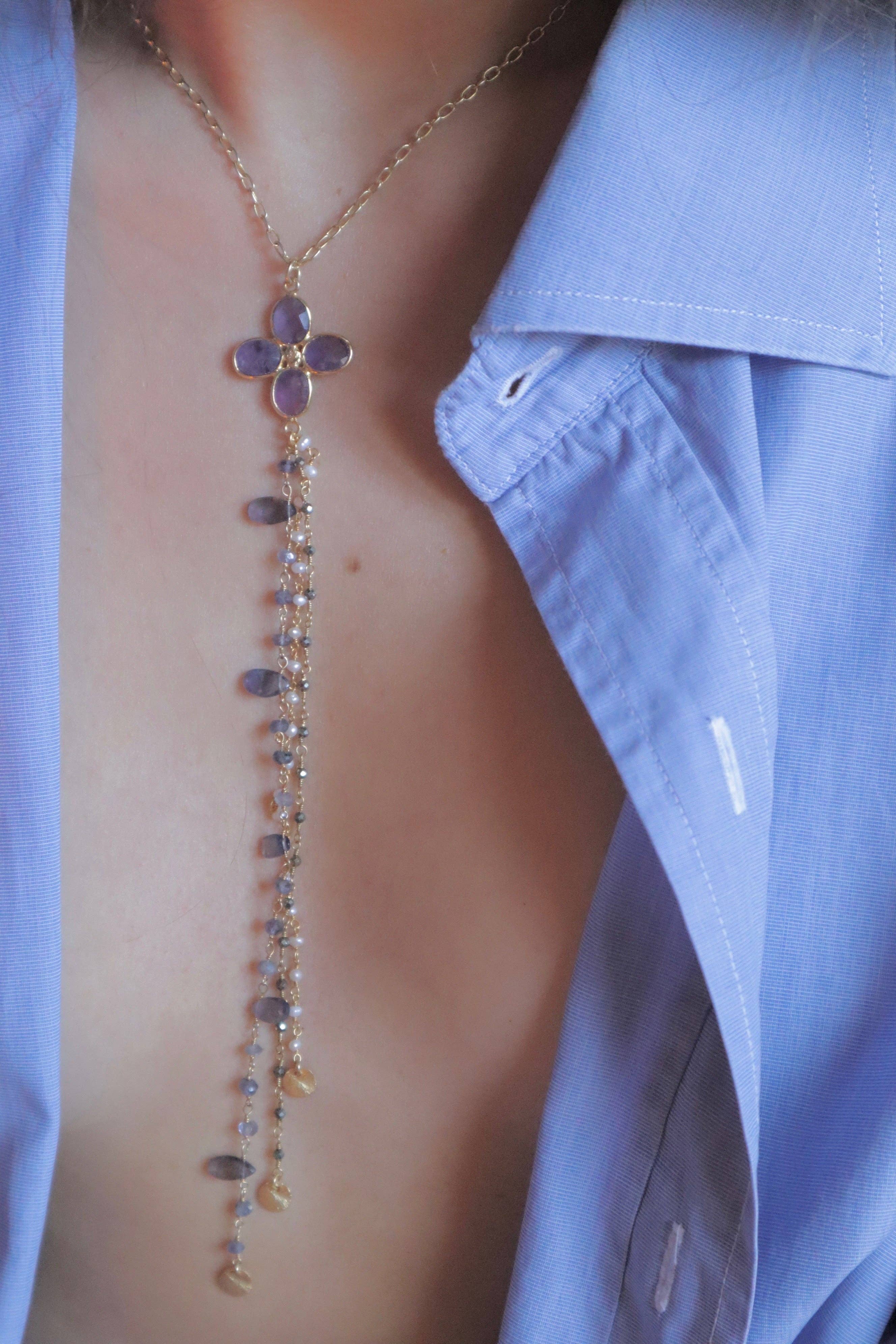 Mathilde ma muse - Wholesale Y-Neck/Lariat Necklace - HAPPY necklace: “Special lucky”0