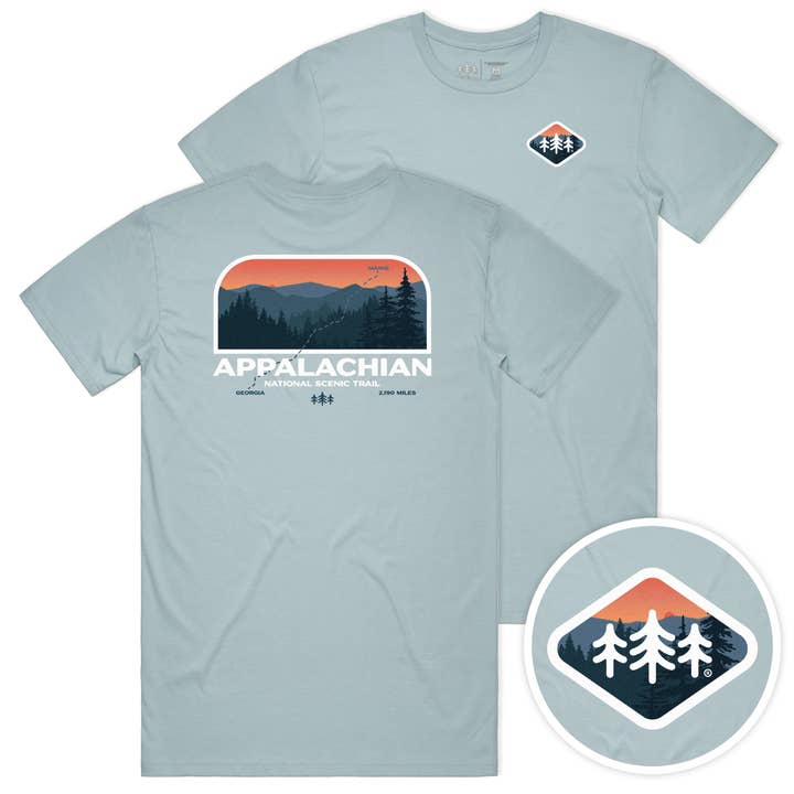 TriPine - Wholesale Screen Printed T-Shirt - Unisex - Appalachian Trail Staple Cotton Tee1