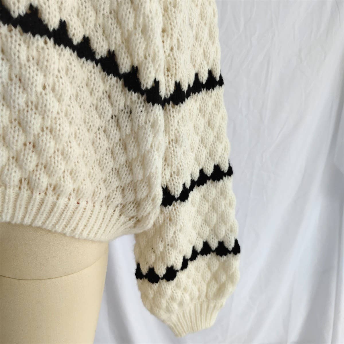 Hope & Sunshine - Wholesale Knit Sweater - Women's - Knit Striped Sweater9