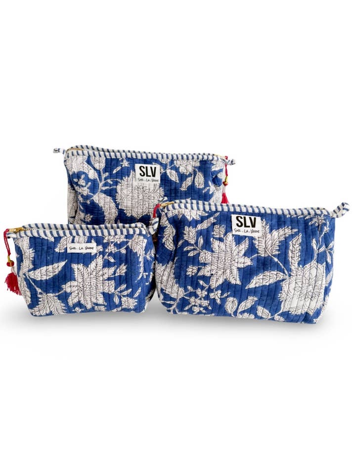 Indigo Pouch Set for wholesale by Sur La Vague