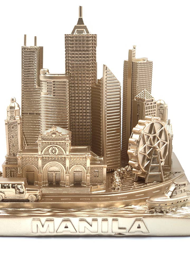4,5"Estatua-Línea del horizonte de Manila Oro. para venta al por mayor de ZIZO USA INC