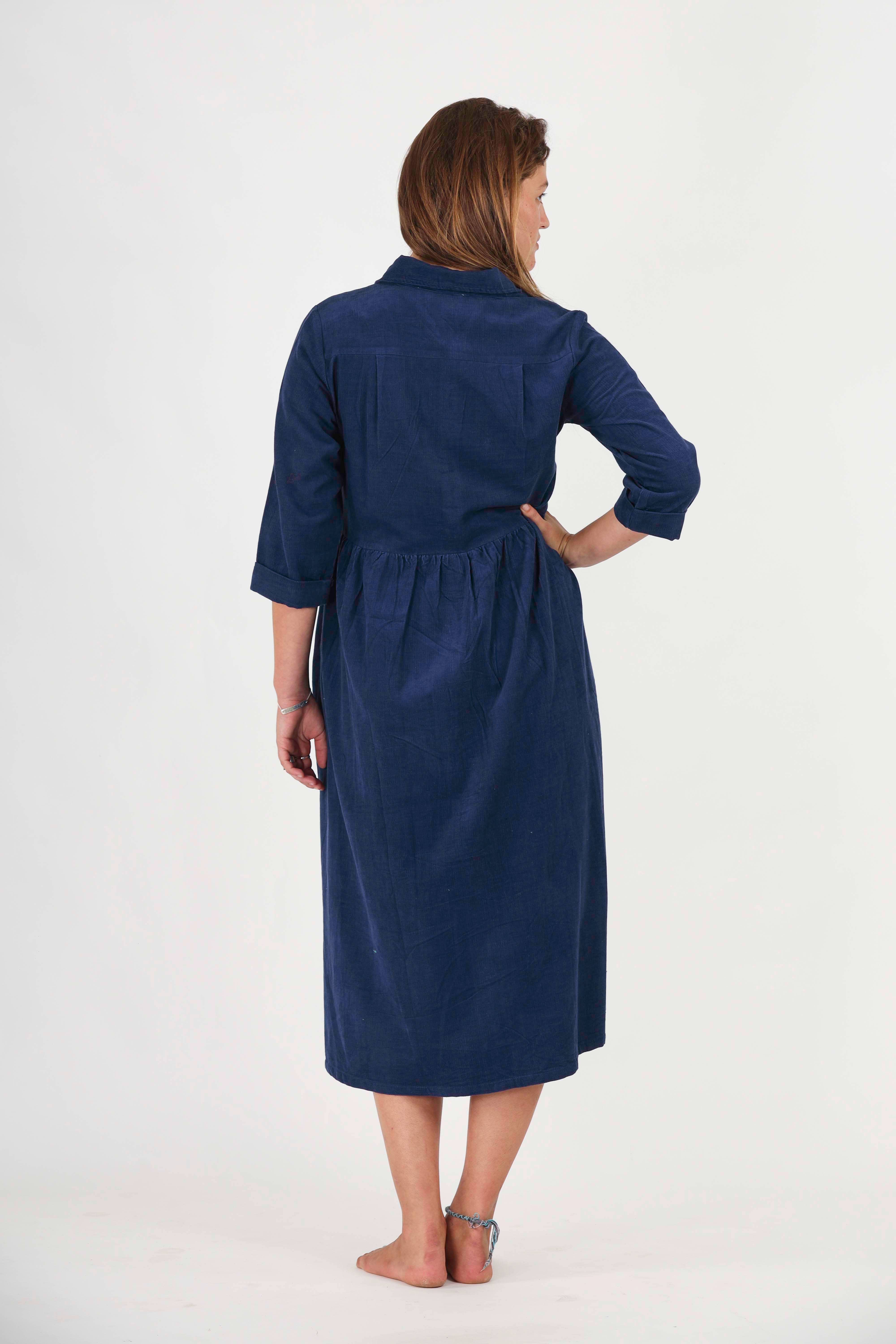 Humanity Centred Designs - Vendita all'ingrosso Vestito - Donna - Abito camicia invernale Daisy_ Organic Baby Corduory Winter10