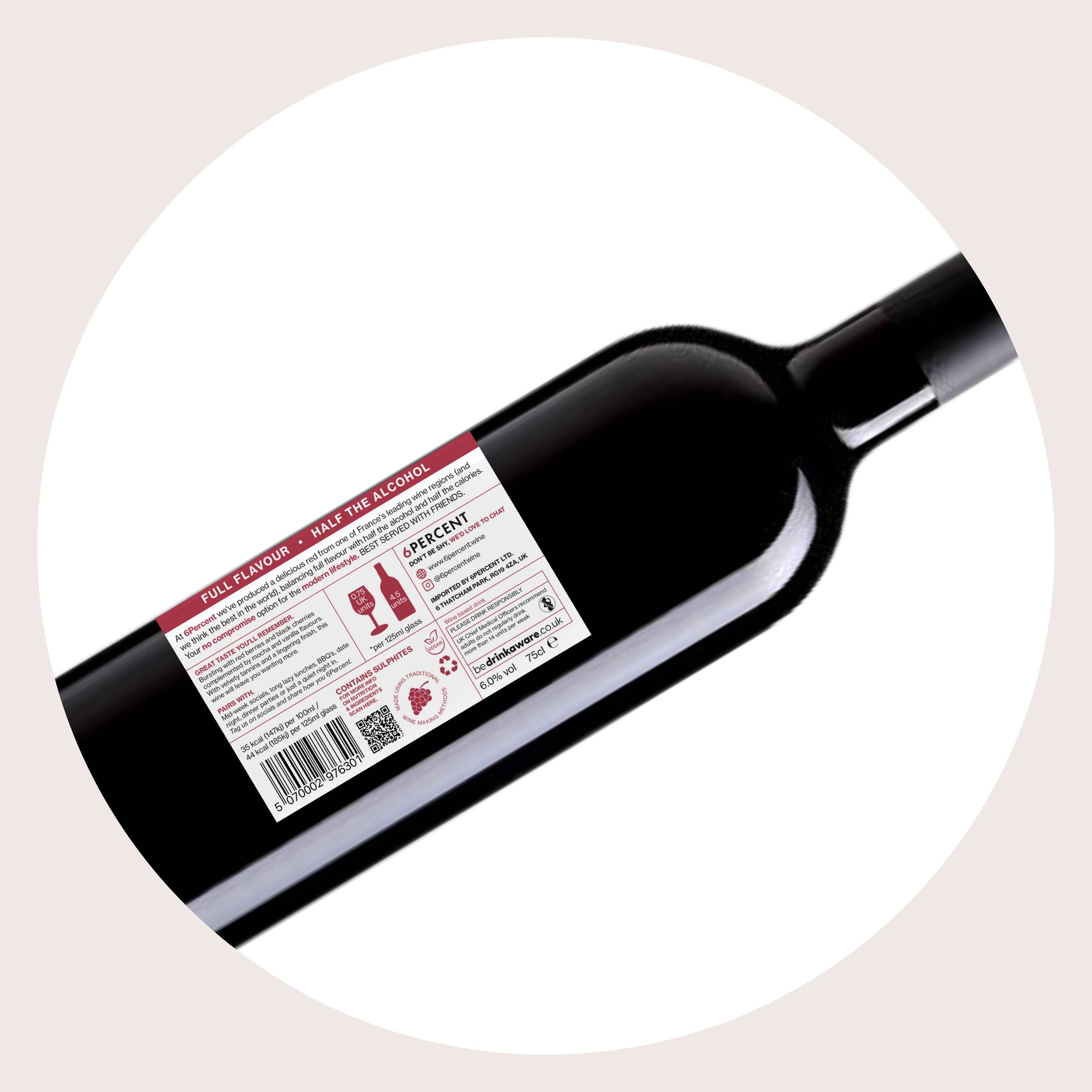 6Percent – wholesale Low-alcohol wine/beer/spirits – 6Percent Red - Cabernet Sauvignon and Merlot6