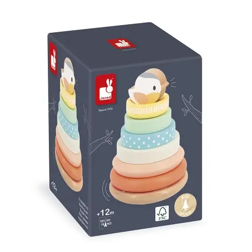 Juratoys – wholesale Stacking rings game – Baby – Stackable Nest Pure4