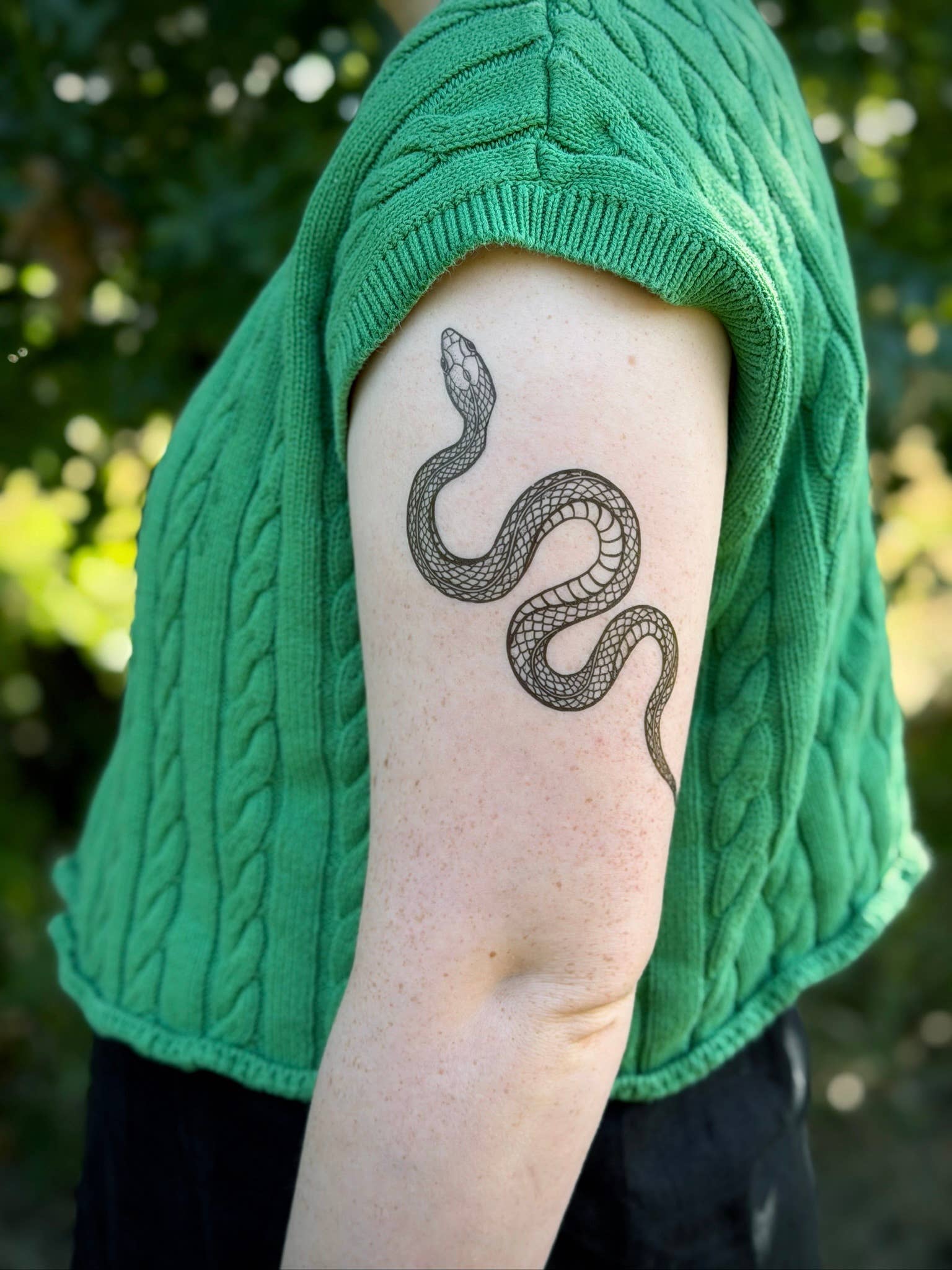 NatureTats - Wholesale Temporary Tattoo - Garden Snake Temporary Tattoo3