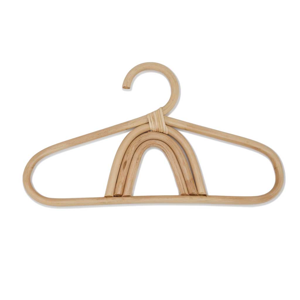 GreenWave - Wholesale Clothes hangers - handmade rattan hangers for kids (set of 3)1