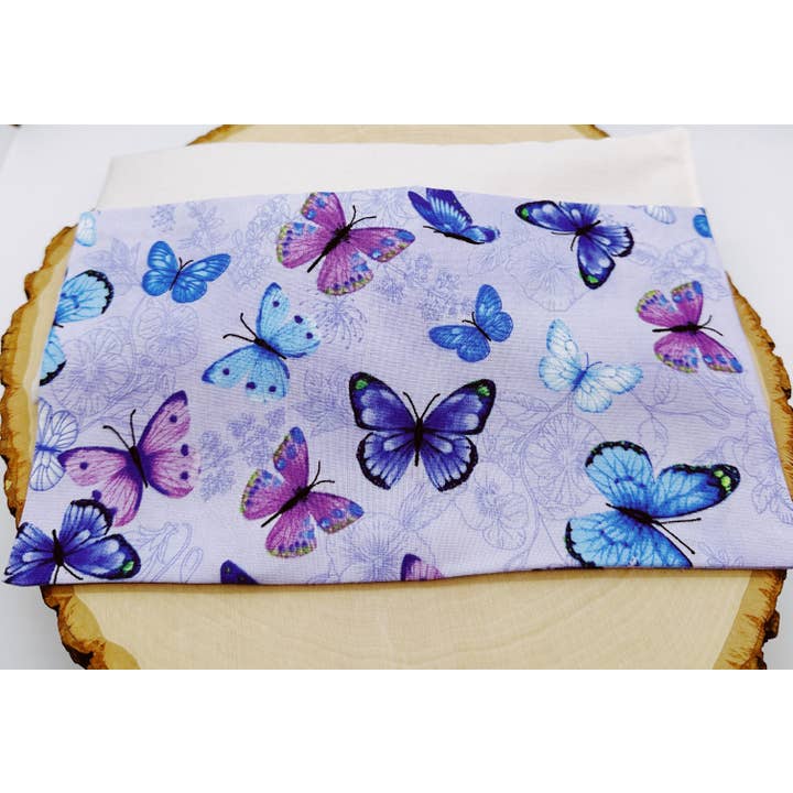 Wellness & Oils - Wholesale Spa/Therapy Pillow - Lavender Eye Pillow with Washable Cover-Purple Butterflies4