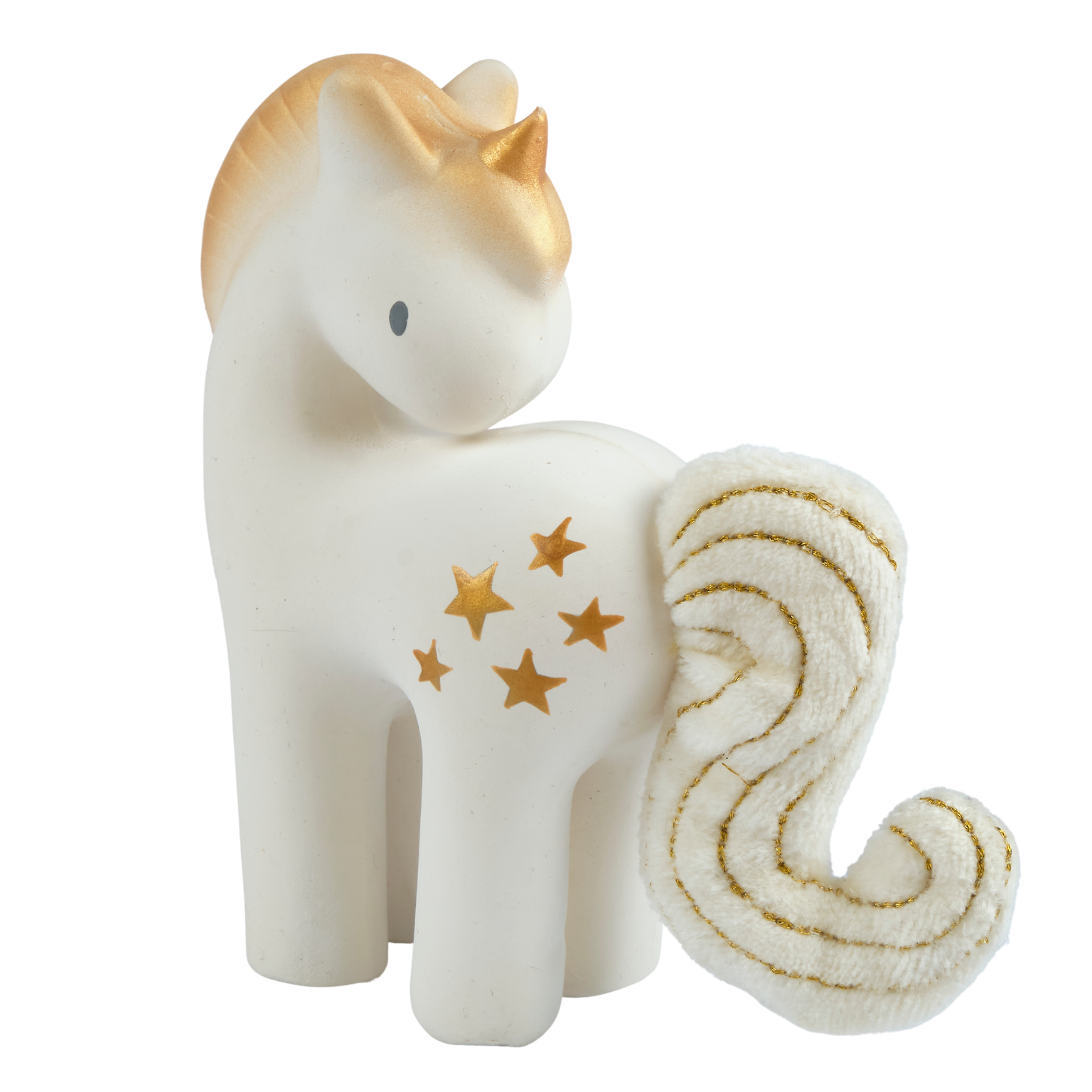 Tikiri Toys LLC - Wholesale Handheld Rattle - Baby - Shining Stars Unicorn Nat. Rubber Rattle with Crinkle Wings2