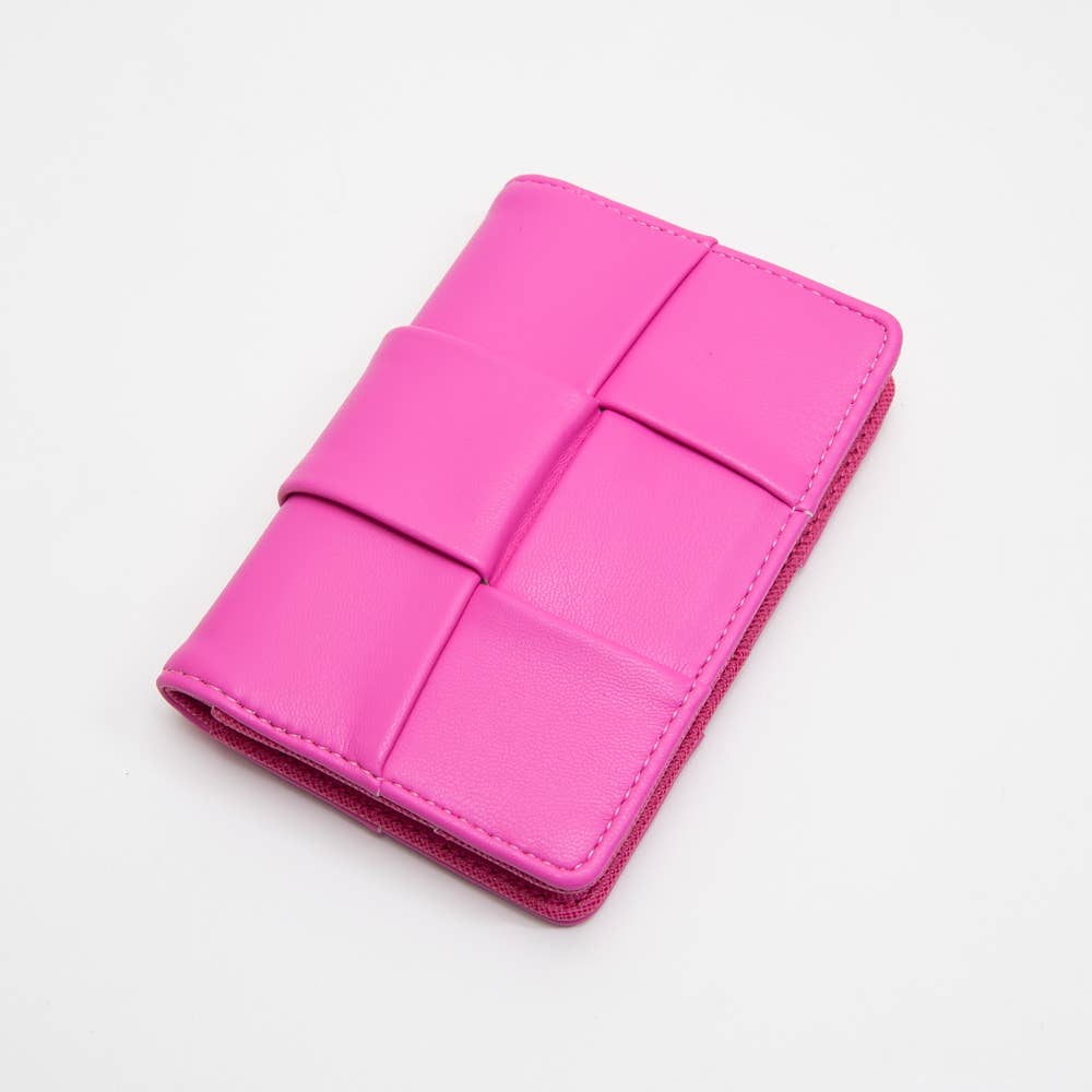 Queens Designs - Vente Portefeuille – femme - Portefeuille à deux volets tissé en cuir végétalien4