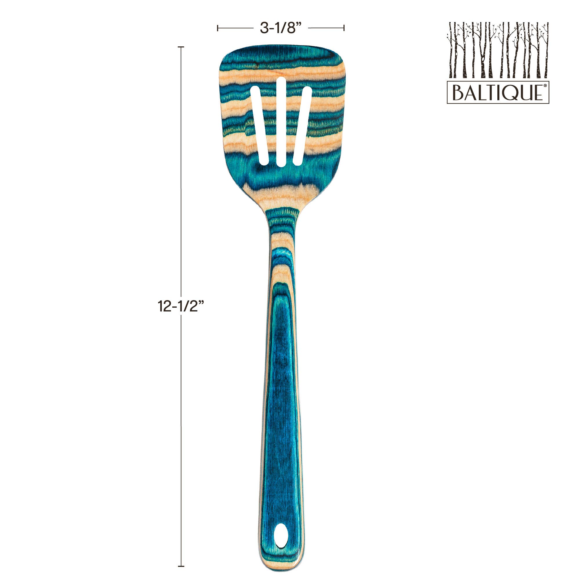 Totally Bamboo - Wholesale Spatula/Turner - Baltique® Mykonos Colorful Wooden Slotted Spatula, 12.5"6