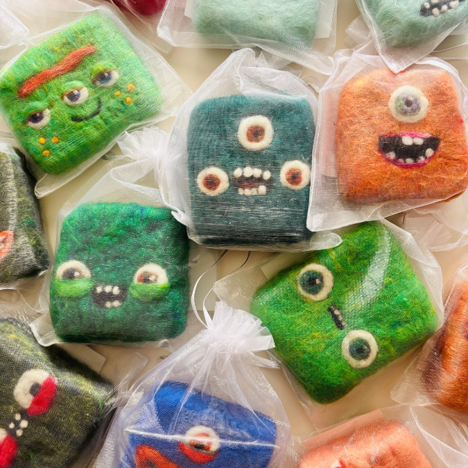Ava Quinn's - Wholesale Bar Soap - Mystery Monster Felted Soap | One of a Kind Gift Bar3