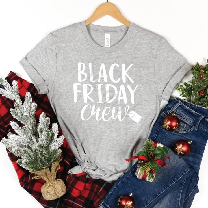 Black Friday Crew Graphic Tee for wholesale by Swank Clothing Co