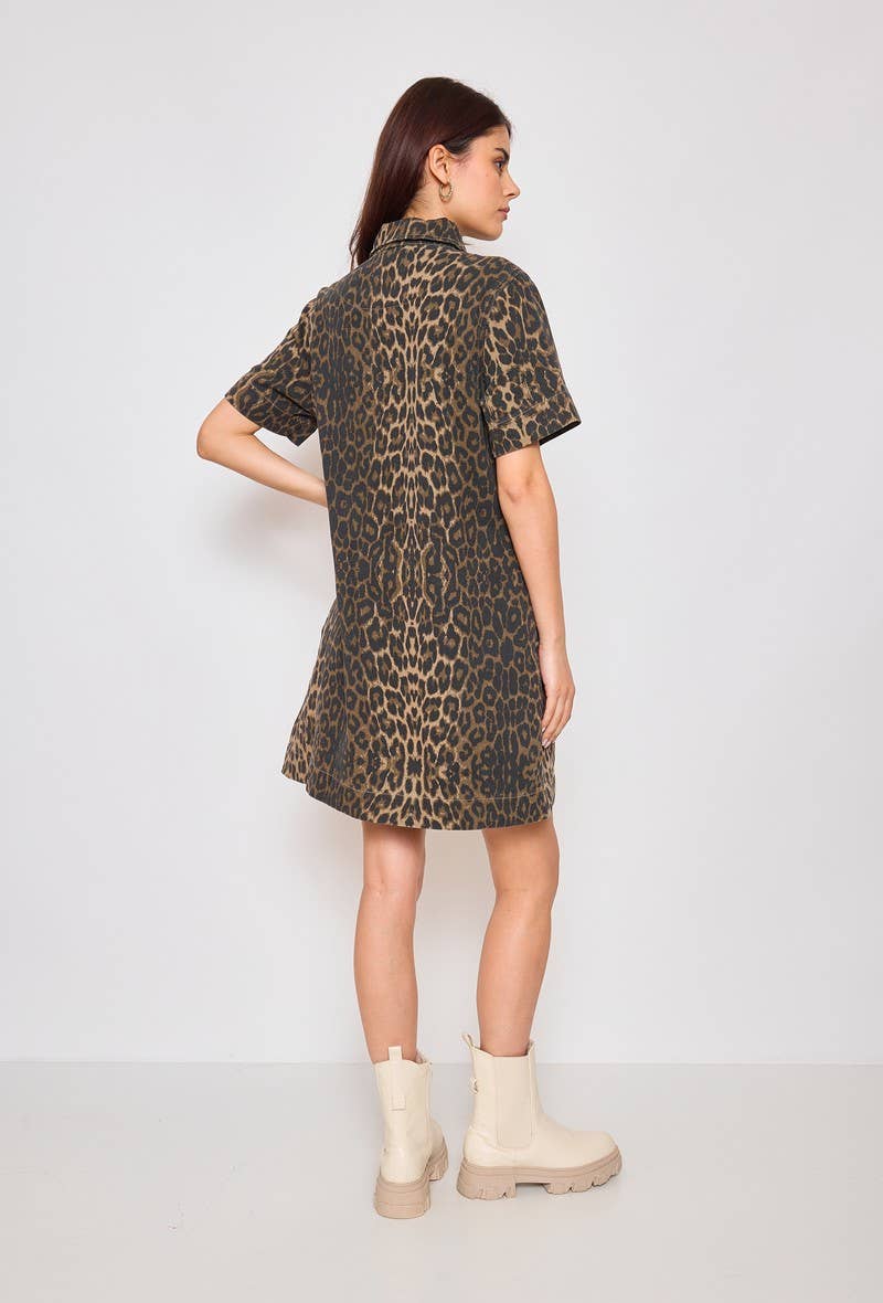 SUNNY STUDIO – Vestido - Mulher por atacado – Vestido curto com estampa animal.7