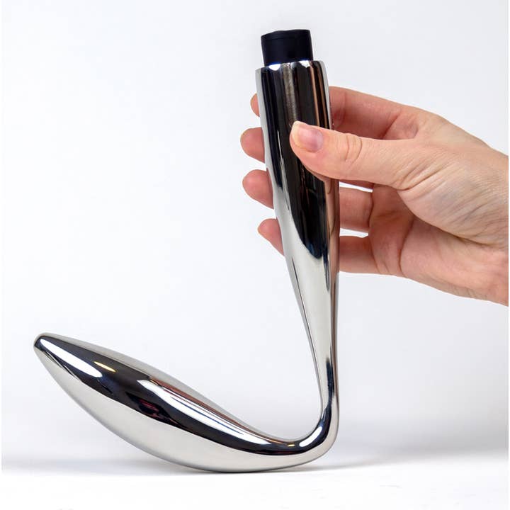 Reverb Metal Anal Plug with Vibrator and Easy Use Handle for wholesale by VELVET BRANDS