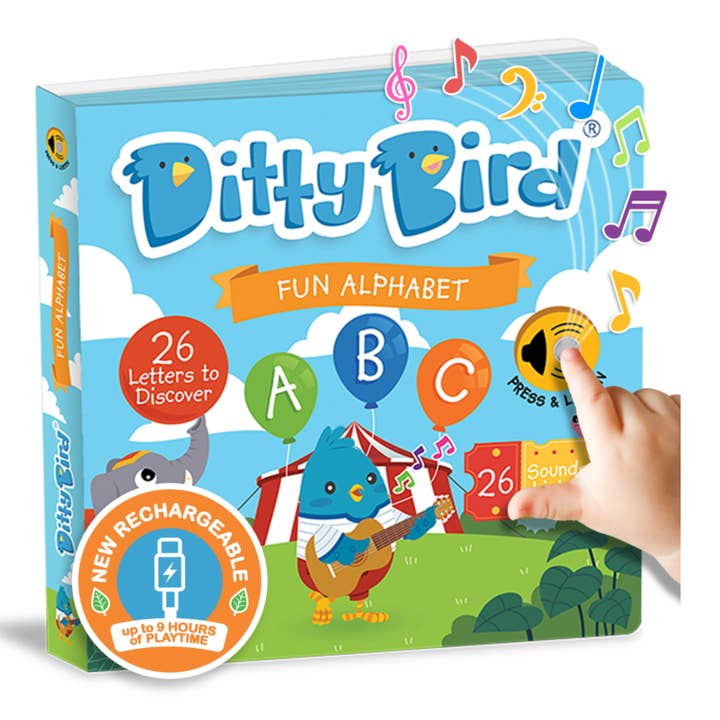 Roligt alfabet | ABC-sång | Ditty Bird Baby Ljudbok USB-C för wholesale av Ditty Bird Europe