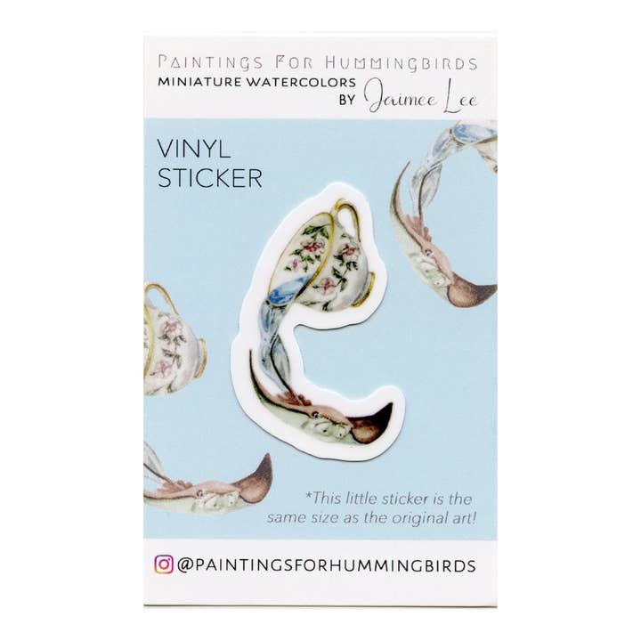 “Aquarius” Vinyl Sticker for wholesale by Paintings For Hummingbirds