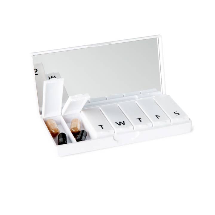 Crisp White Pill Box for wholesale by Port and Polish