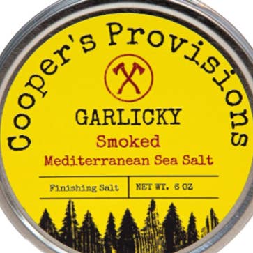 Sal marinho mediterrâneo defumado “Garlicky” por atacado de Cooper's Provisions