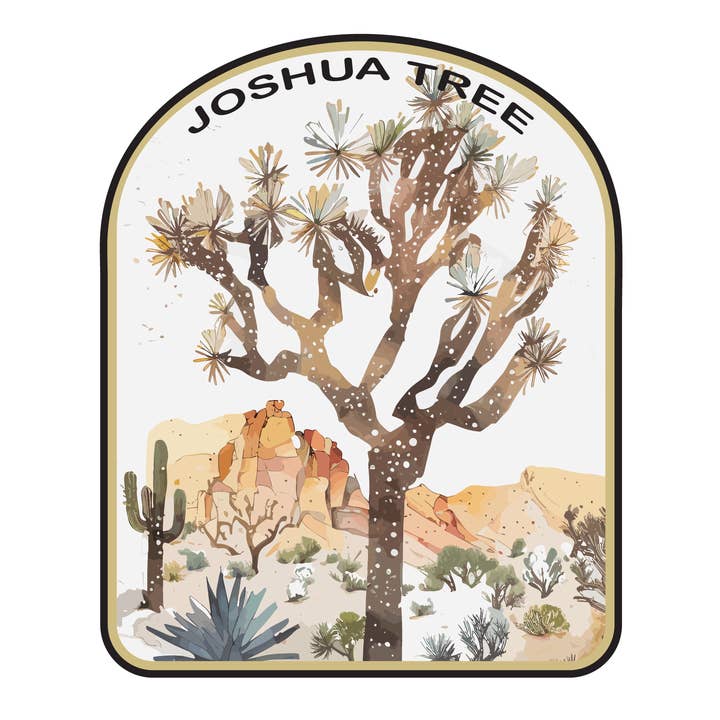 National Park - Joshua Tree Vinyl Sticker, 3x3 in. for wholesale by Savannah and James Co