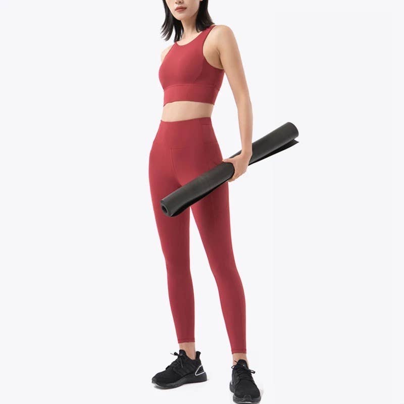 Belsize Activewear - Vendita all'ingrosso Completo sportivo - Donna - Leggings tascabili e reggiseno sportivo da donna8