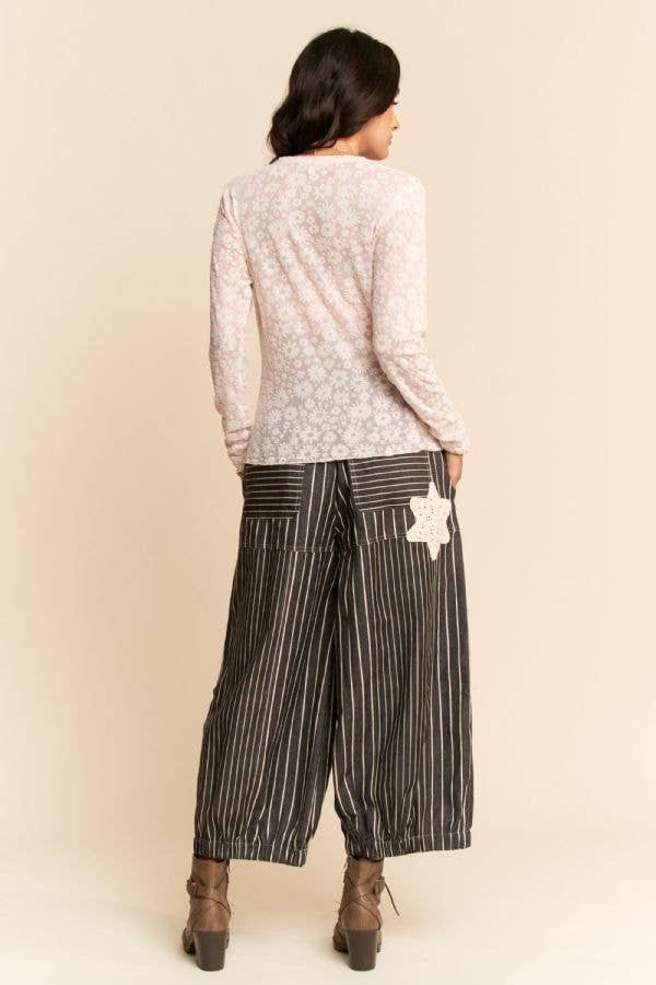 Davi & Dani - Wholesale Knit Top - Women's - LONG SLEEVE FLORAL MESH TOP19