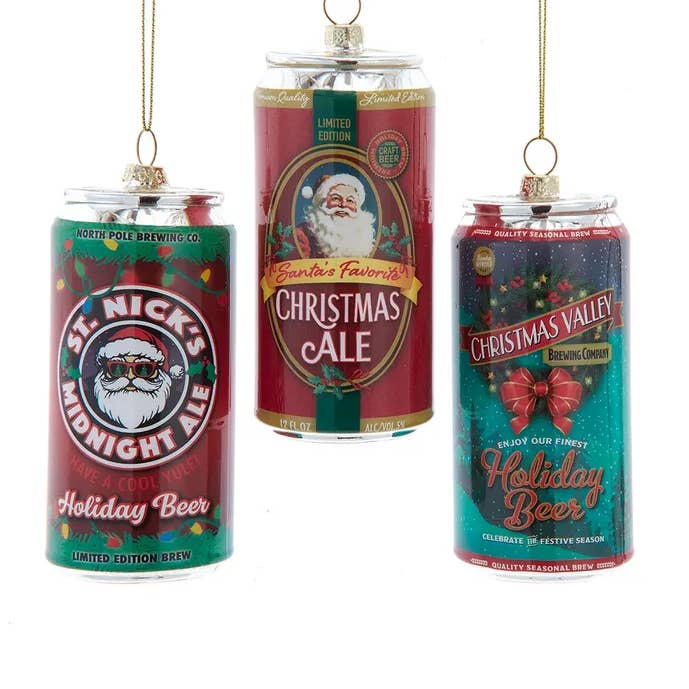 Kurt S. Adler, Inc. - Wholesale Ornament - 4.5" Glass Christmas Beer Ornament 3 Assorted0