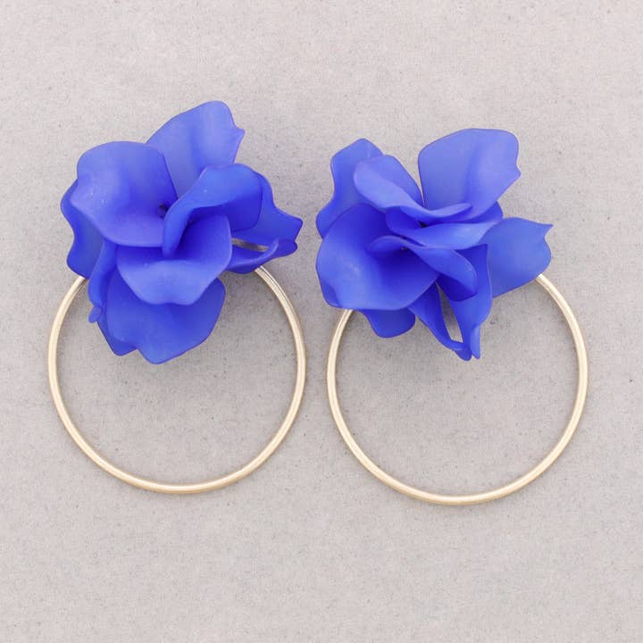 Sonata – Großhandel Click-Button-Schmuck – Druckohrringe aus Kunstharz mit Blütenblättern3