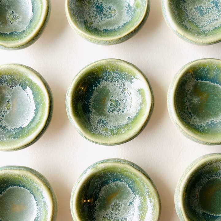MoonMoon Ceramics – wholesale Jewellery dish – Green Tea Tiny Ring Dish