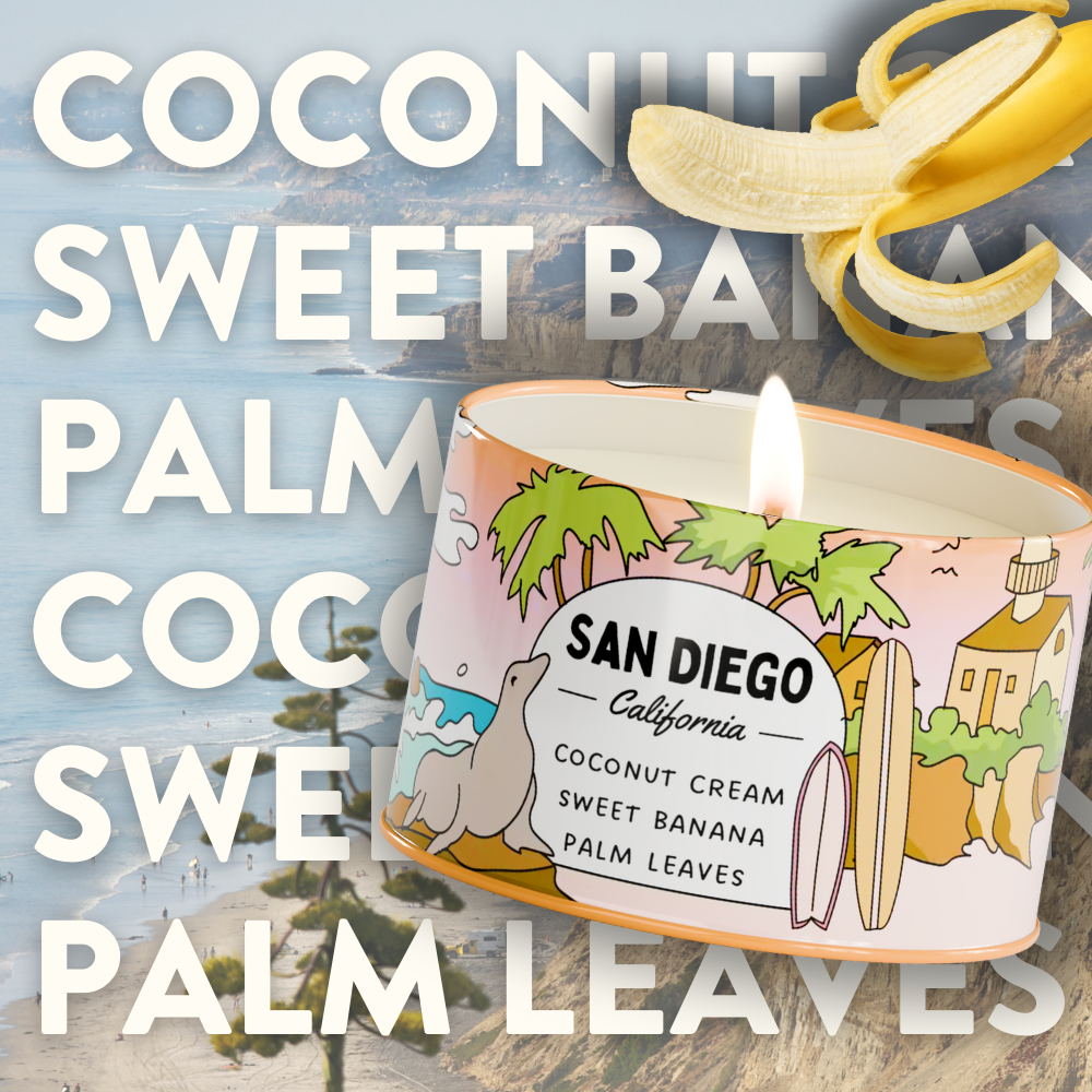 Postcards - Wholesale Jar/Filled Candle - San Diego, California | Scented Destination Candle4