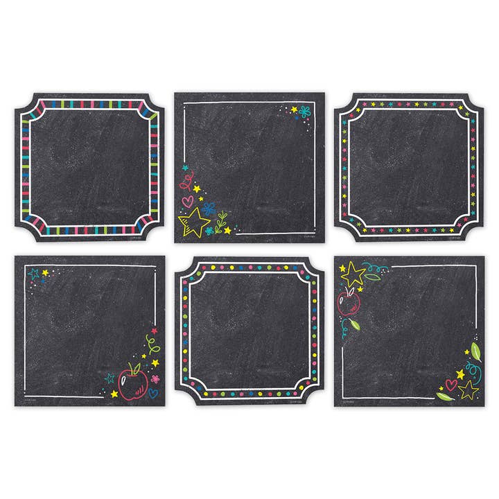 Chalk It Up! Colorful Chalk Cards 6" Designer Cut-Outs for wholesale by Creative Teaching Press