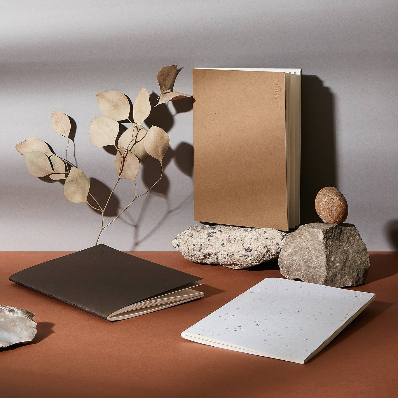 Matere – wholesale Notebook – A5 Recycled Thread Sewn Notepad - Espresso3