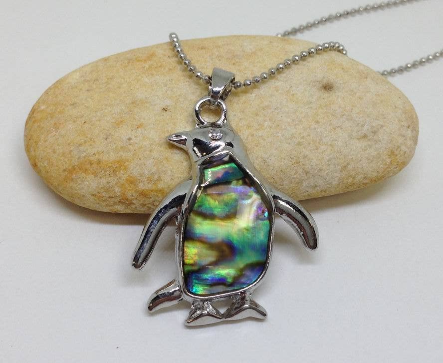 SimpleNGreat - Vendita all'ingrosso Collana con ciondolo/pendaglio - Paua Shell Pinguino Collana Abalone Seashell0