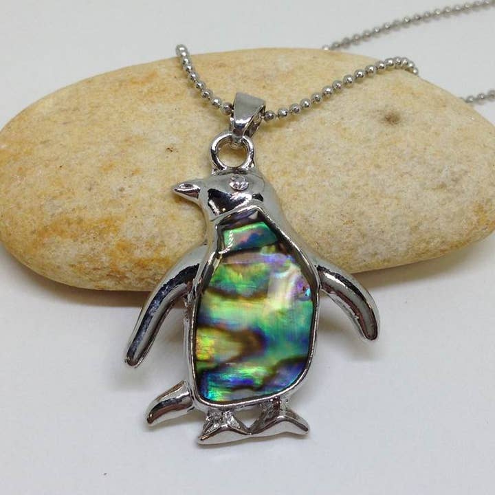 SimpleNGreat - Vendita all'ingrosso Collana con ciondolo/pendaglio - Paua Shell Pinguino Collana Abalone Seashell