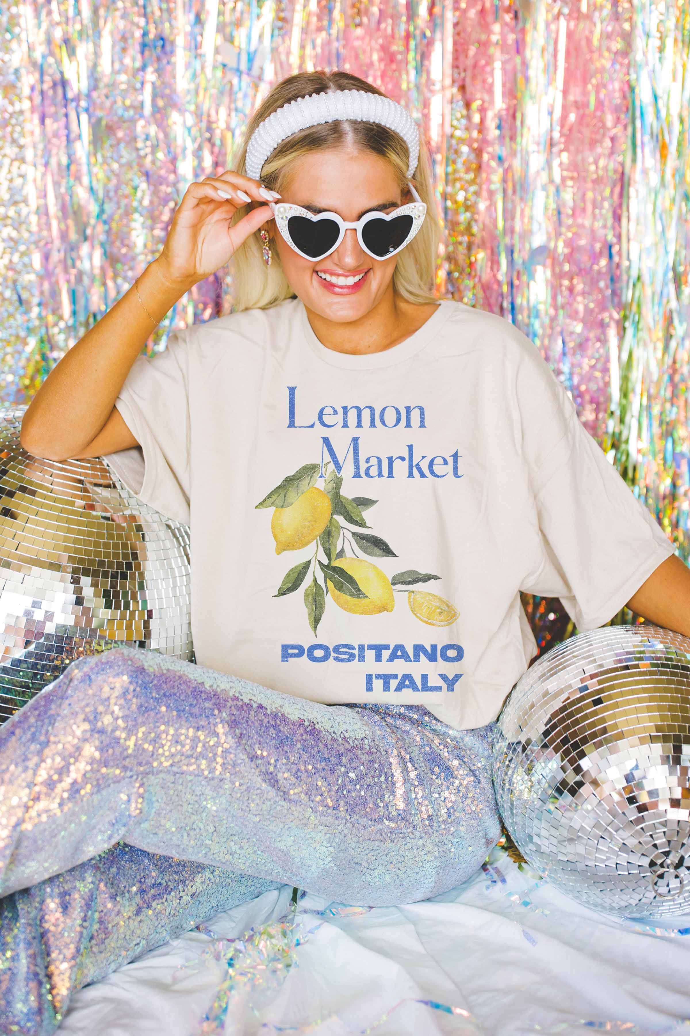 GOOD DAY STREET - Wholesale Tuniek - Dames - GOOD DAY STREET Lemon Market oversized T-shirt1