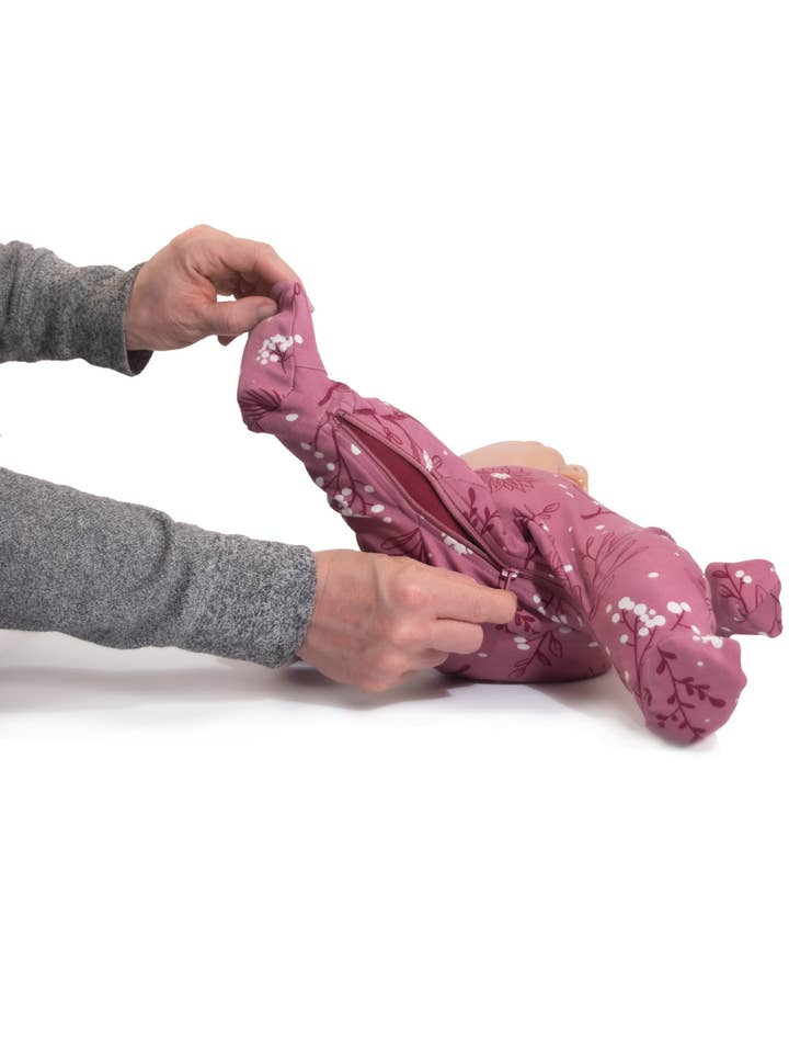 ZippyJamz - Wholesale Jumpsuit - Baby - Berry Bliss - Organic Cotton2